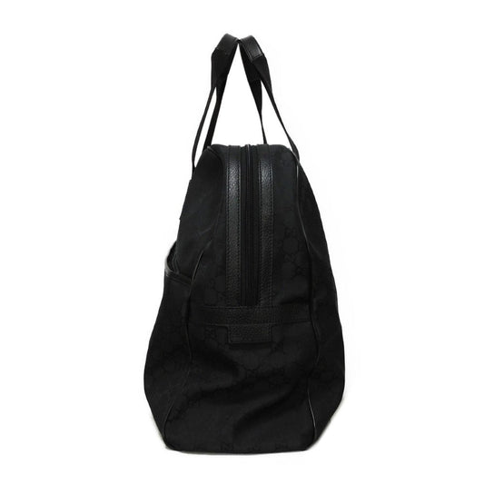 GUCCI Handbag 293573 GG nylon canvas x calf leather (embossed) black GG nylon Boston Duffel bag