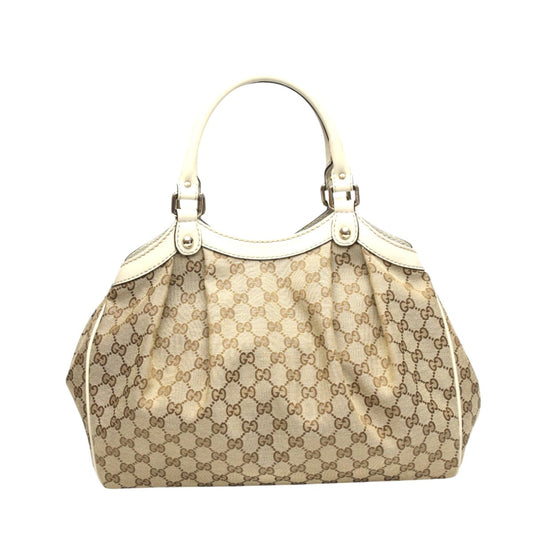 GUCCI Handbag 211944 GG canvas Brown Handbag GG pattern Sukey Women Used