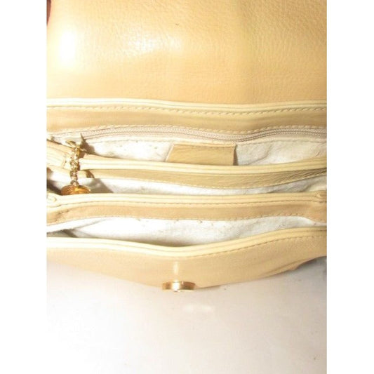 Gucci Horsebit Vintage Pursesdesigner Purses Buttery Pale Yellow Colored Leather Shoulder Bag
