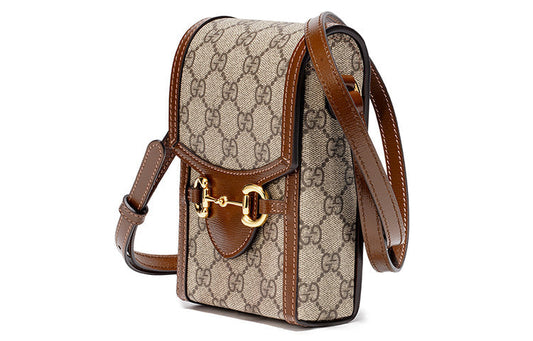 Gucci Horsebit 1955 mini bag in GG Supreme 'Brown' 625615-92TCG-8563