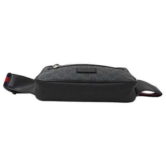 GUCCI bag men's body waist belt black 474293
