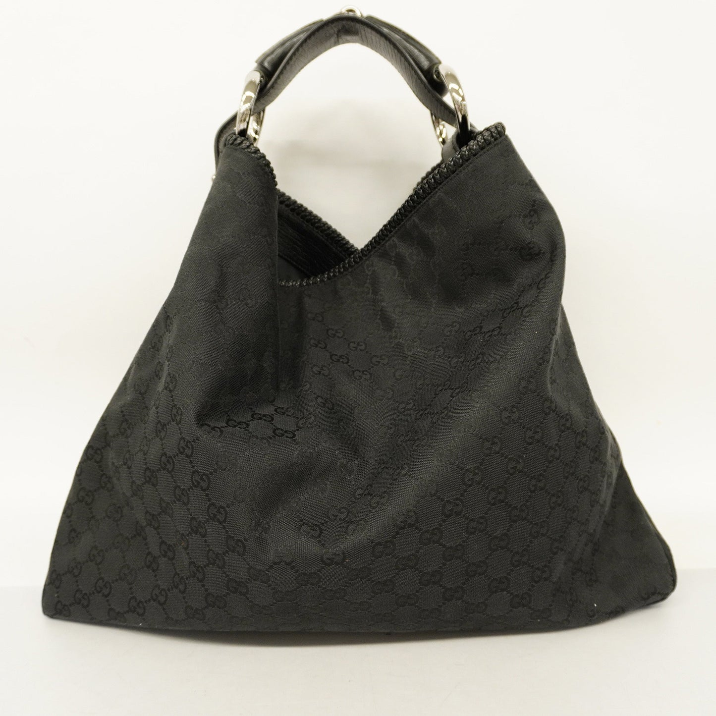 Gucci  Horsebit Shoulder Bag 114900 Women's GG Canvas Shoulder Bag Black