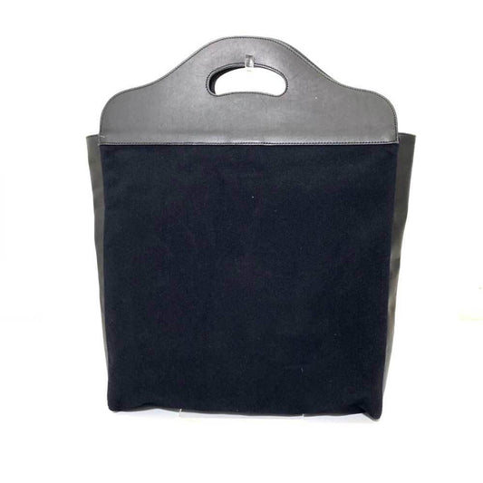 GUCCI Bag Handbag Black Tote Patch Men's Women's Felt Fleece Suede x Leather 002/8000