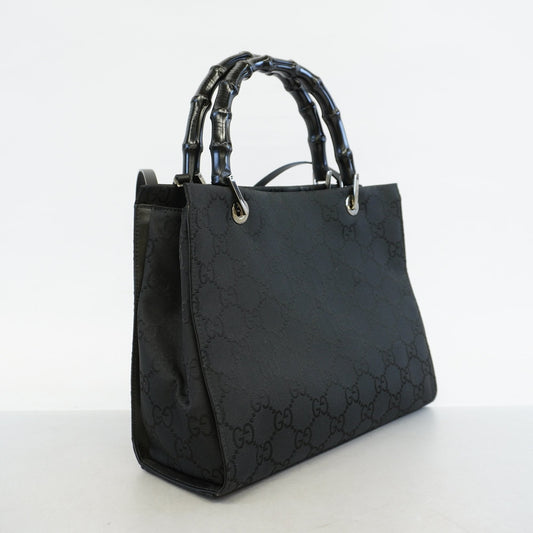 Gucci Bamboo 2WAY Bag 002 1016 Women's Nylon Black
