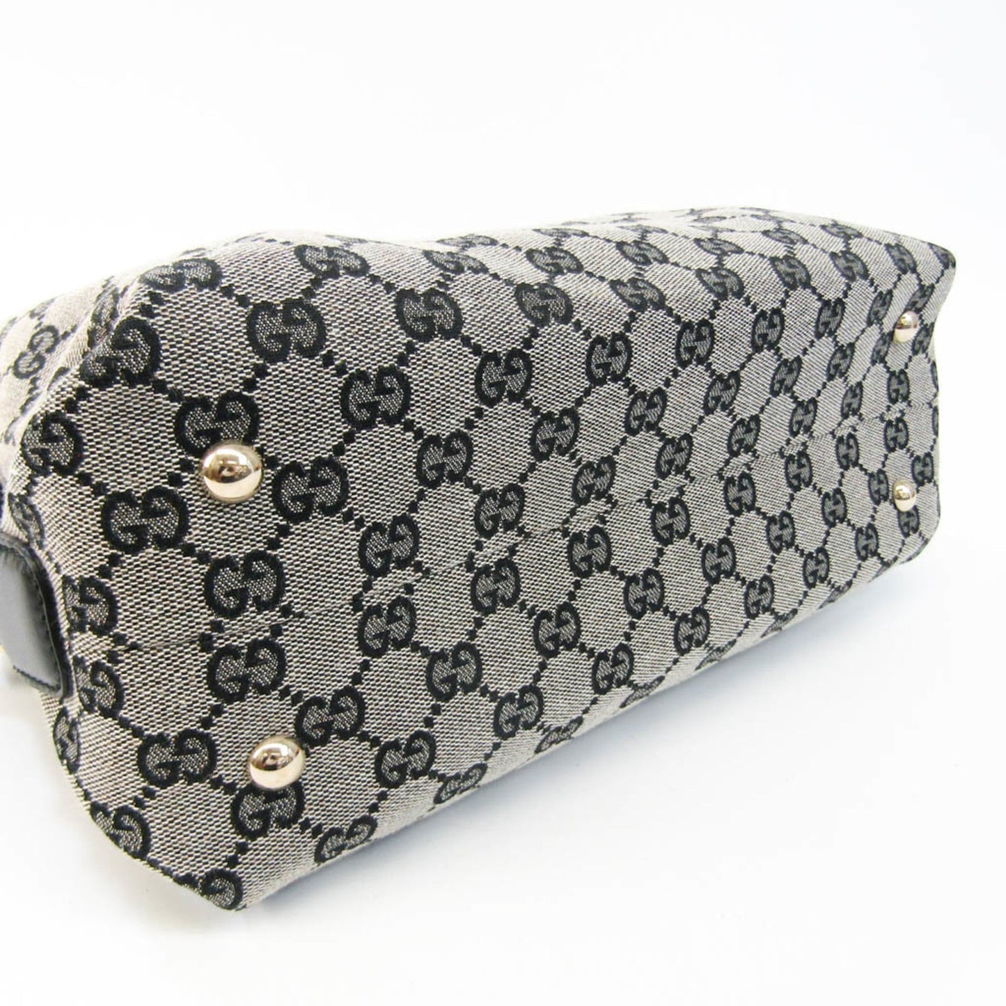 Gucci GG Canvas 272375 Women's Leather,Canvas HandBag Black,Gray