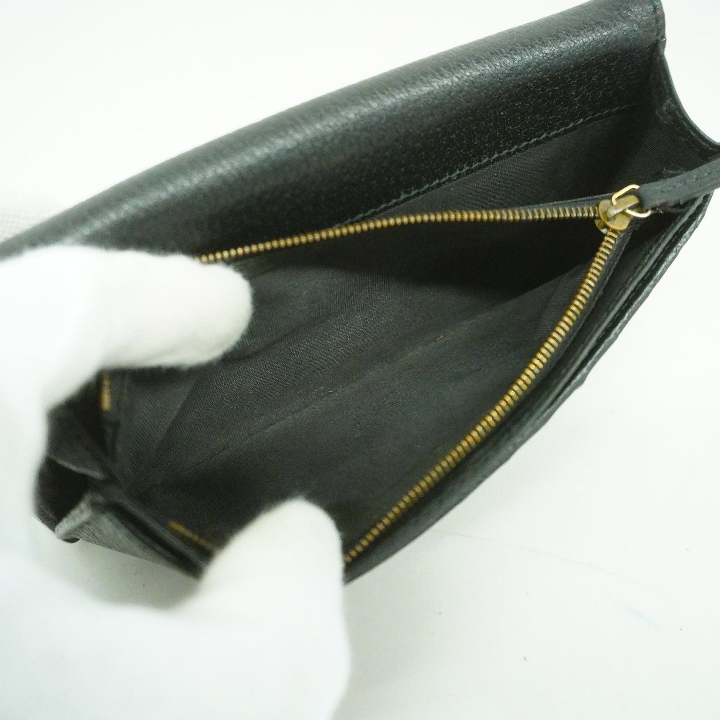 GUCCIAuth  GG Marmont 428740 Women's Leather Long Wallet [bi-fold] Black