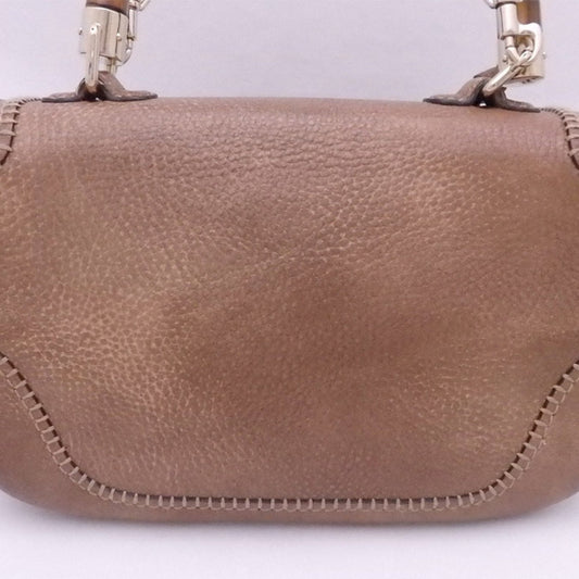 Gucci 2Way Bag Bamboo Brown Leather x Gold Hardware Handbag Shoulder Women's 224964