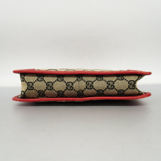 Gucci  GG Canvas Shoulder Bag 001 4206 Women's Navy,Red Color