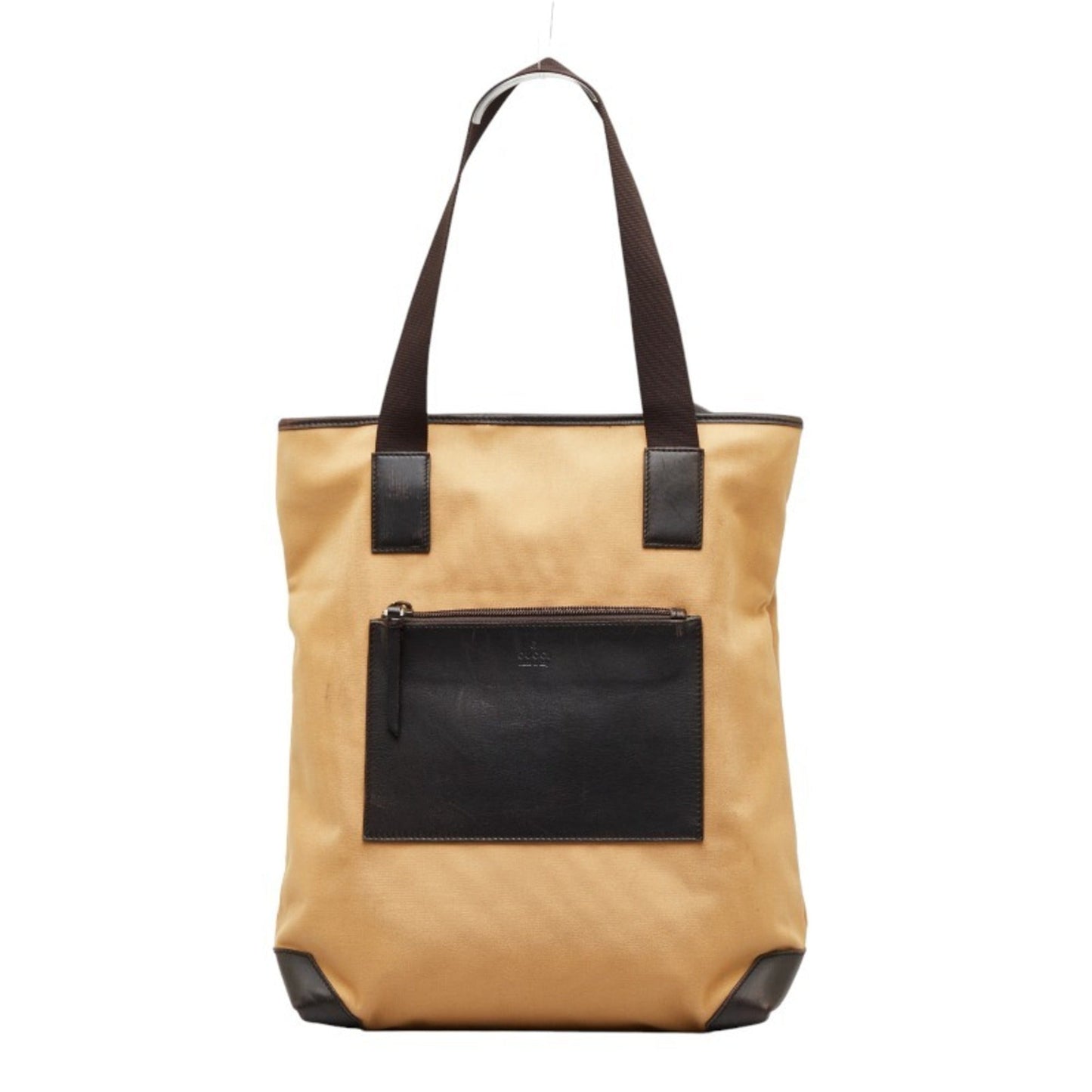 GUCCI tote bag 28892 brown black canvas leather ladies