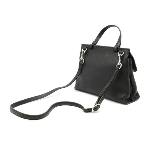 Gucci bamboo daily bag handbag shoulder leather black 370831