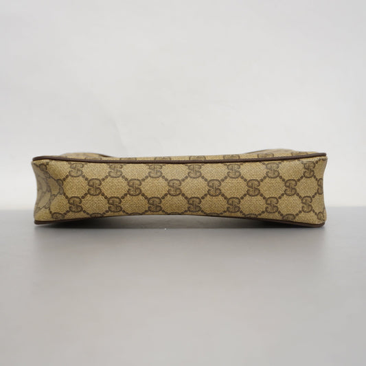 GUCCI  Clutch Bag 89.01.044 Women's GG Supreme Clutch Bag Beige,Brown