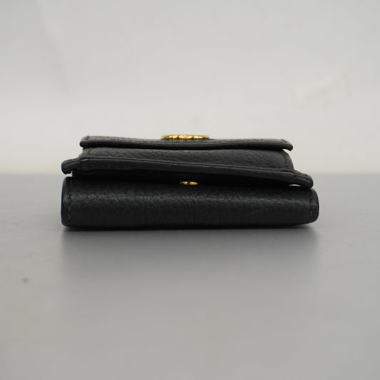 GUCCI  GG Marmont Gold Hardware 523277 Women's Leather Wallet [tri-fold]