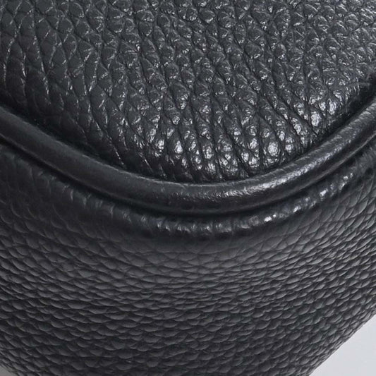 GUCCI Leather Print Shoulder Bag 574803 Black Women's