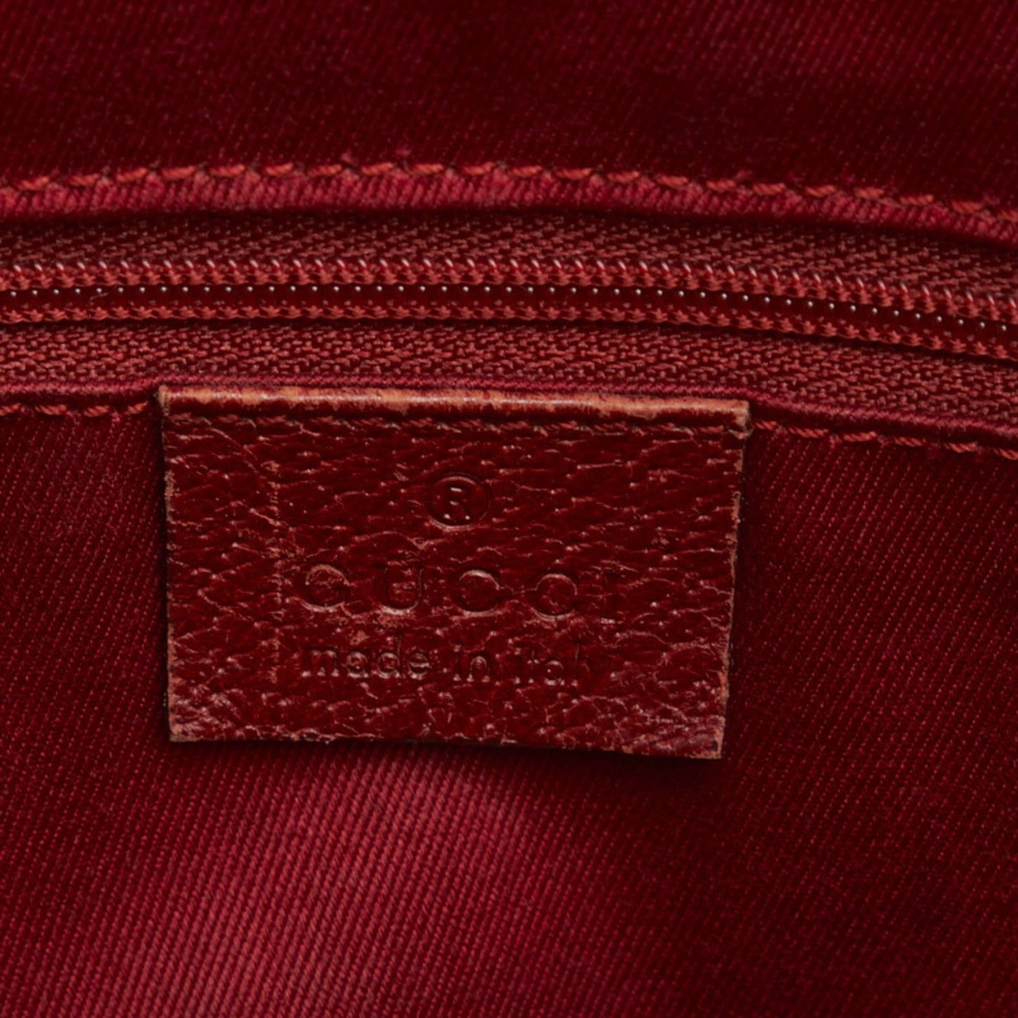 Gucci GG Canvas HandBag Boston Bag 113009 Red Leather Women's