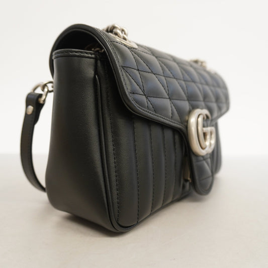 Gucci GG Marmont Shoulder Bag 443497 Women's Leather Shoulder Bag Black