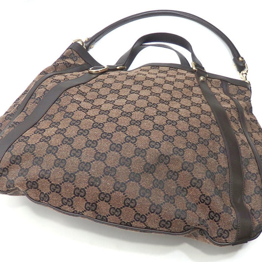 Gucci Handbag Ladies Brown GG Canvas Leather 272393 498879