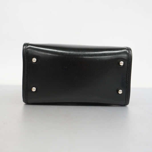 GUCCI  Patent Leather 002 1705 0405 Women's Mesh,Leather Handbag Black