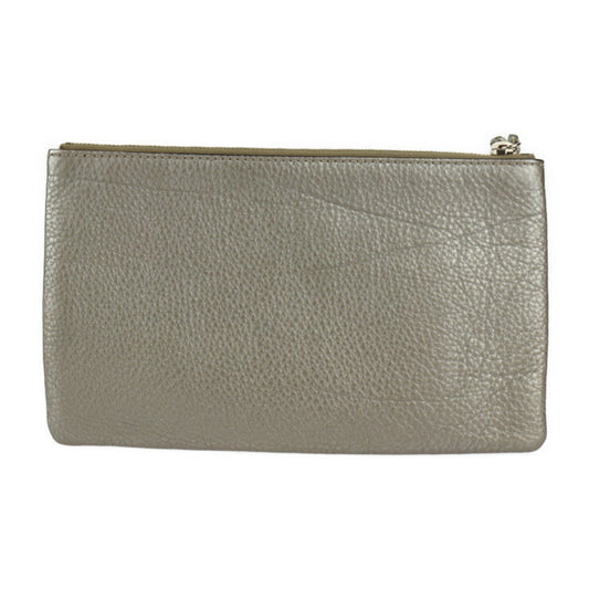 GUCCI Bamboo Clutch Bag 376854 Leather Gold Series Second Pouch Tassel