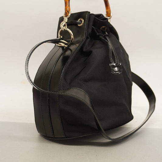 Gucci Bamboo 001 3754 1657 Women's Nylon Canvas,Leather