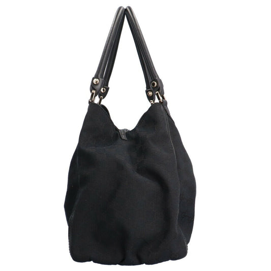 Gucci Abbey GG Campus Shoulder Bag Canvas Black Women's