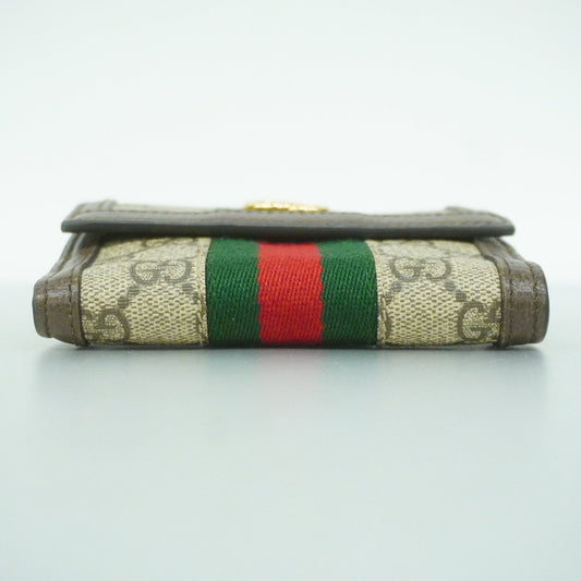 Gucci  Ophidia Bi-fold Wallet Gold Metal Fittings 523173 Women's GG Supreme