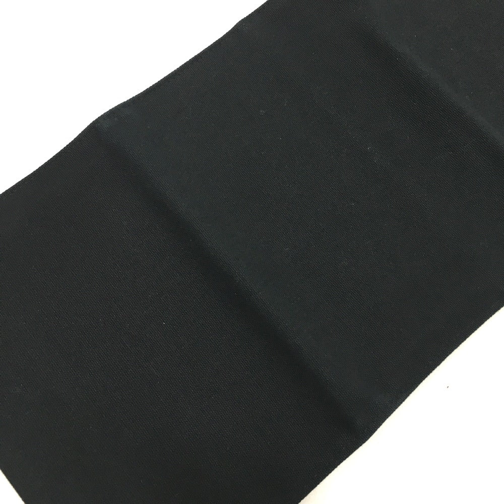 HERMES Pouch canvas black Bolide cotton travel pouch
