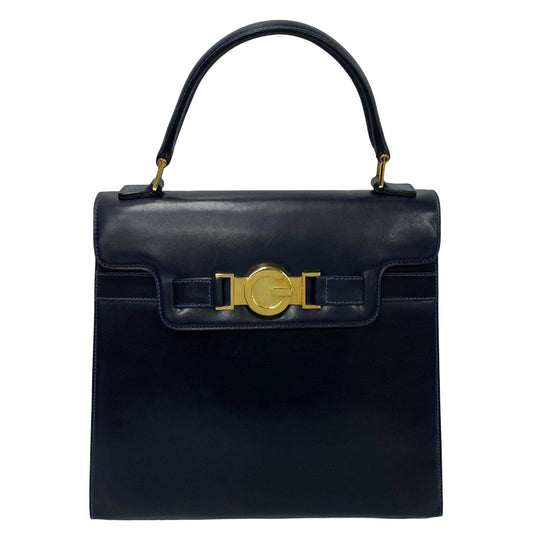 GUCCI Handbag Calfskin Navy