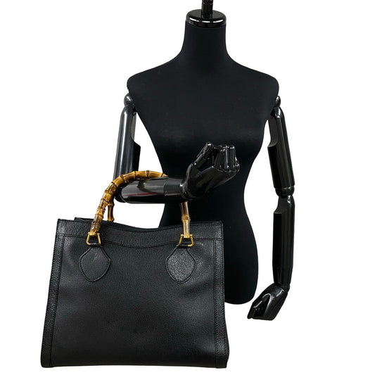 GUCCI Handbag 002・123・0260 leather black Bamboo