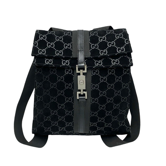 GUCCI Backpack leather black Jackie