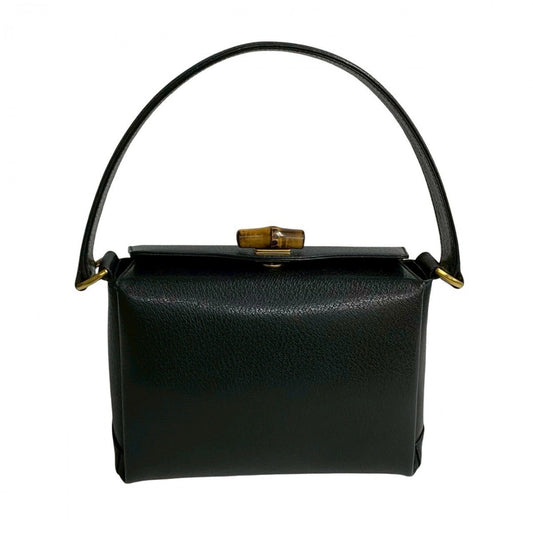GUCCI Handbag leather black Bamboo
