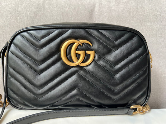 Gucci GG Black Marmont Small Shoulder Bag