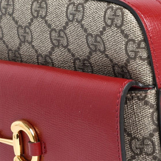 (WMNS) GUCCI Classic Buckle1955 Camera Bag Metallic Chains Vintage Gold Button Shoulder Bag Small Red 645454-92TCG-8561