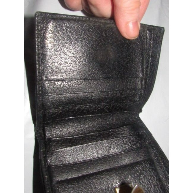 Gucci Black Textured Leather Vintage Wallet