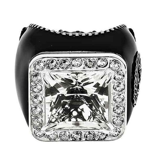 Gucci GG Crystal-embellished Signet Ring in White
