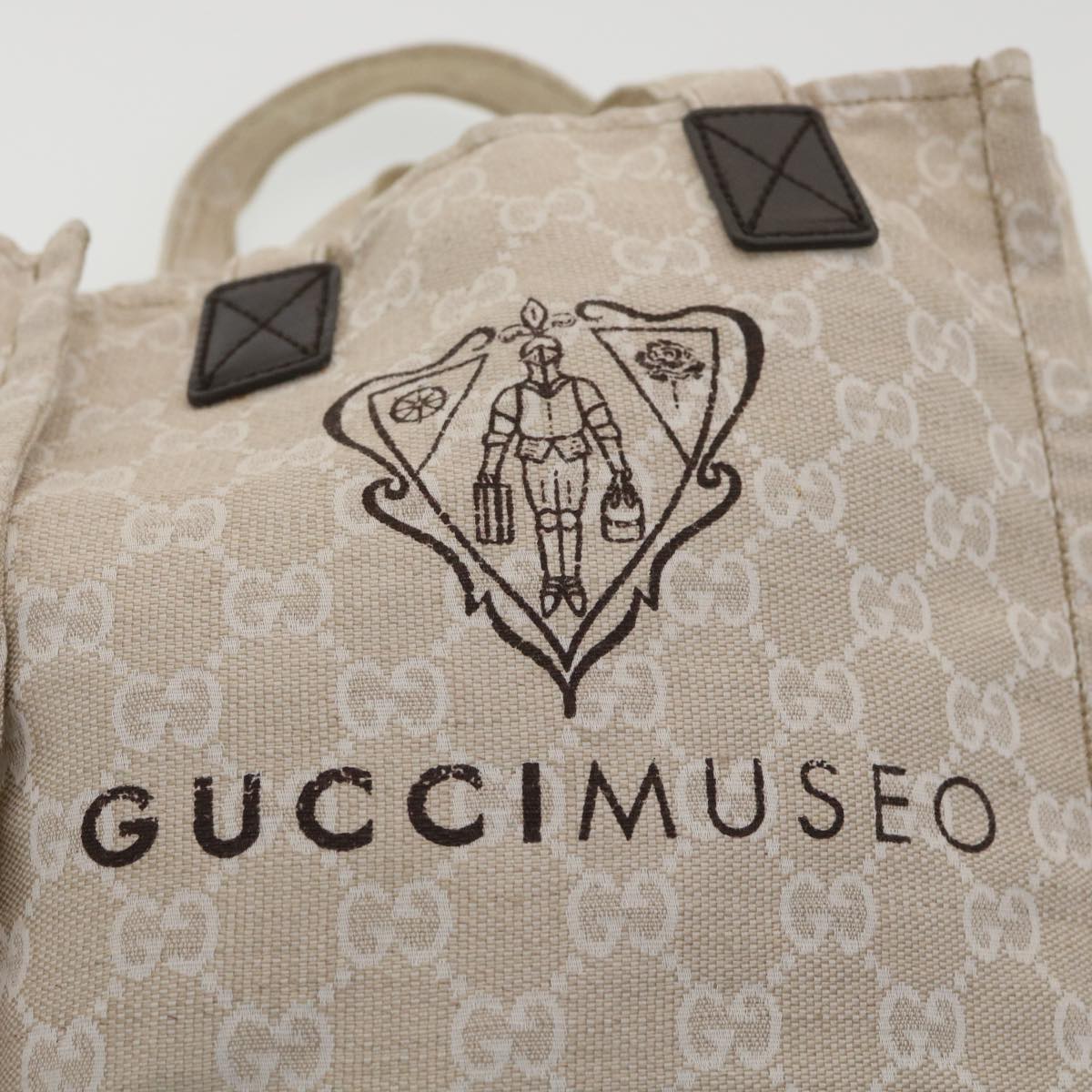 Gucci GG Canvas Hand Bag Beige 283414  36445