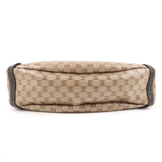 GUCCI Abbey GG Crystal Leather Tote Bag Beige 293578