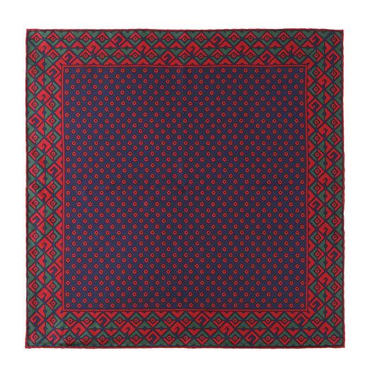 Gucci Flower Print Pocket Square in Blue