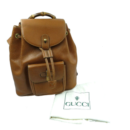GUCCI Backpack 03 2265 0030 Leather, Bamboo Brown Bamboo