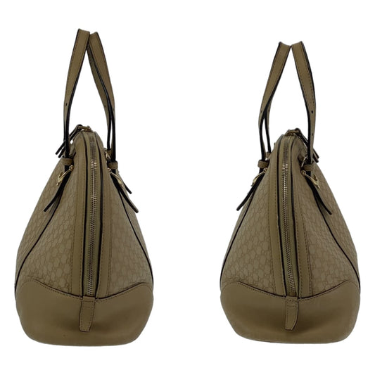 GUCCI Handbag 309617 leather Beige Gold Metal Handbag 2WAY Shoulder Bag Micro Guccisima Women Used