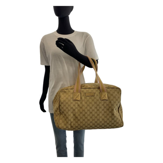 GUCCI Boston Duffel bag 153240 GG canvas Beige multicolor Boston Duffel bag unisex Sherry line mens Used