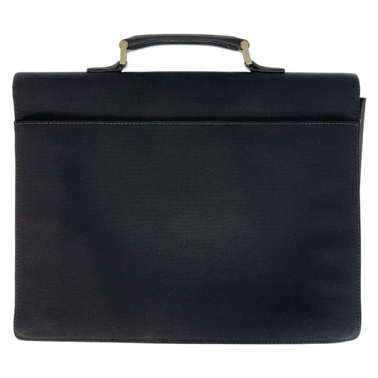 GUCCI Business bag 015 3714 leather Black SilverMetal Business Bags Briefcases mens Used