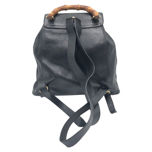 GUCCI Backpack 003 1998 0016 leather Black black Backpack Unisex Bamboo Women Used