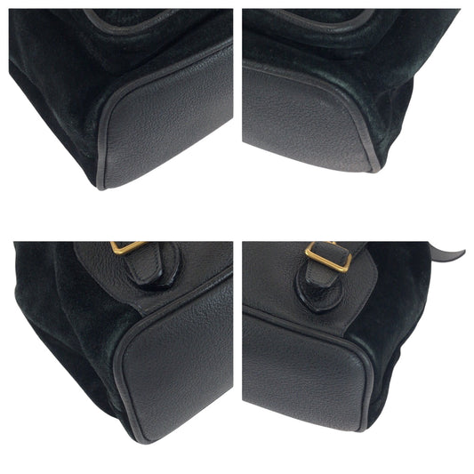 GUCCI Backpack 003 2058 Suede, Leather black Backpack Backpack Bamboo Women Used