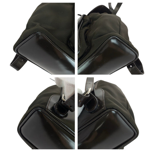 GUCCI Backpack 003 1998 0030 Canvas, enamel Brown Backpacks & Daypacks Backpacks Bamboo Women Used