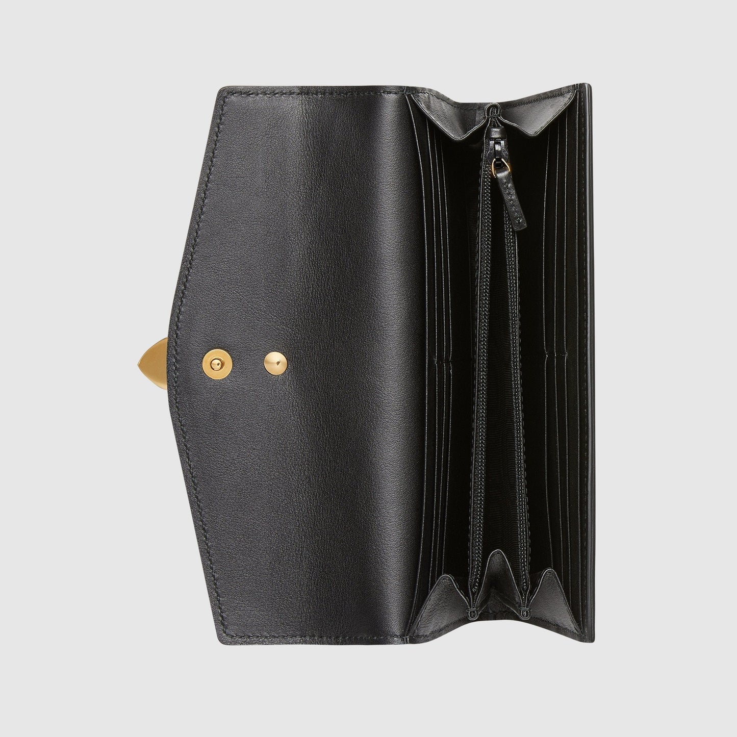 Gucci Sylvie Leather Continental Wallet Black