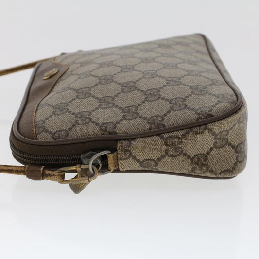 GUCCI GG Canvas Shoulder Bag PVC Leather Beige  48136