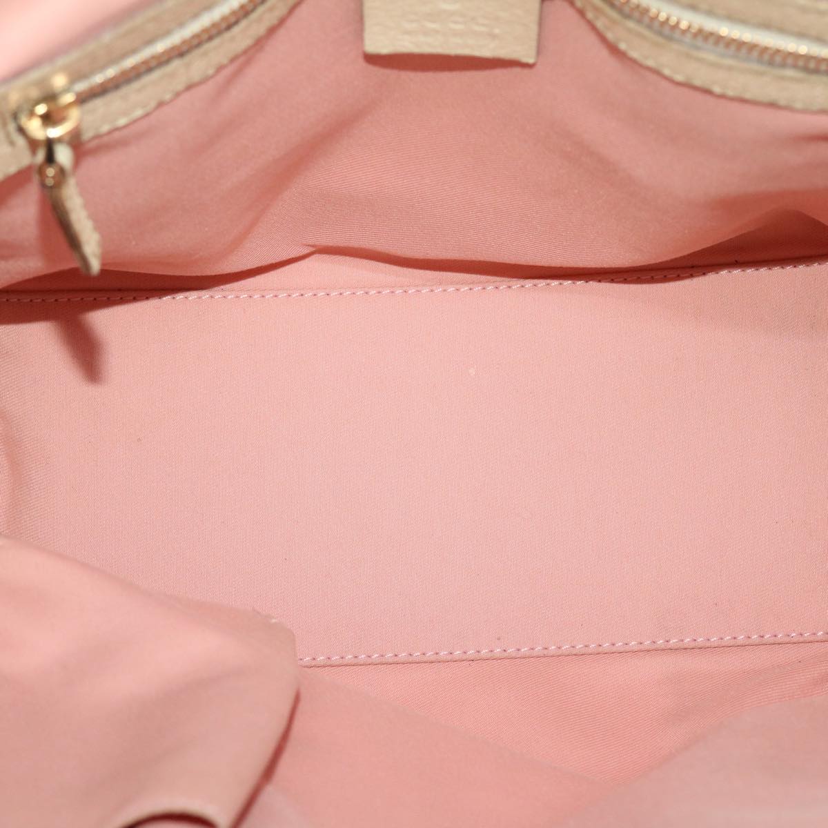 Gucci GG Canvas Sherry Line Hand Bag Pink White Green  49075