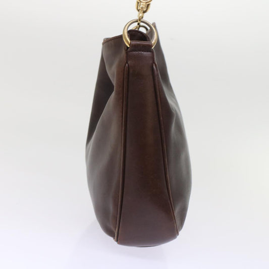 GUCCI Bamboo Hand Bag Leather 2way Brown  49284
