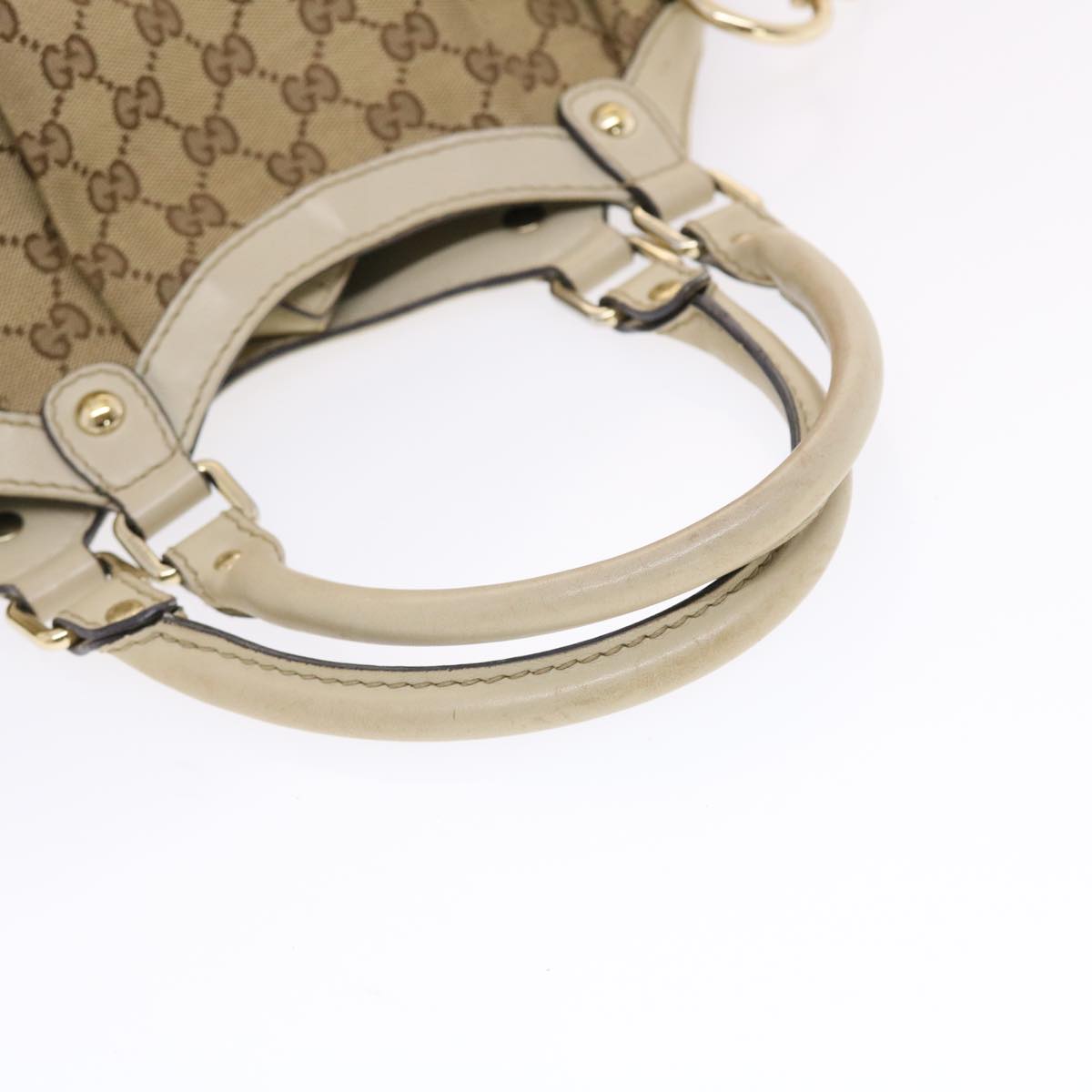 Gucci GG Canvas Hand Bag Beige 211944  49795