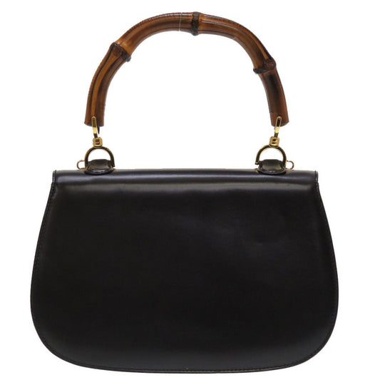 GUCCI Handbag 000 46 0633 Leather x Bamboo black Women Used
